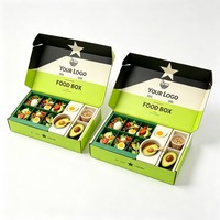 Caja de Cartón Ecológica para Alimentos Saludables, Caja para Sándwiches, Caja de Sushi Corrugada en Oferta, Caja Desechable para Almuerzo, Caja para Bocadillos