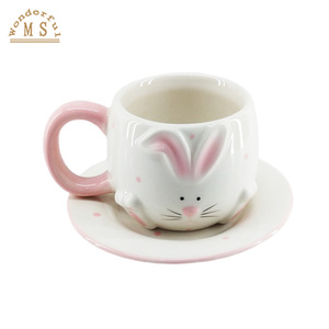 Tùy Chỉnh Bếp Gốm Đồ Đá Đĩa Sứ Bộ Đồ Ăn Thỏ Nước Cup Cà Phê Sữa Mug Cho Lễ Phục Sinh Kỳ Nghỉ Trang Trí - Product Image 1