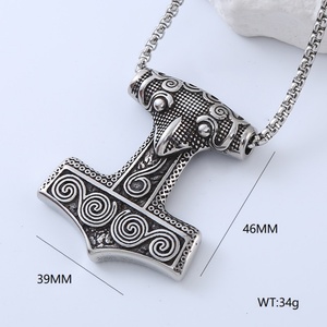 Joyería de Acero Inoxidable 316L para Hombre, Collar con Colgante de Hacha, Símbolo Pagano, Estrella de Rus, Nudo de Svarog, Joyería Vikinga - Product Image 5