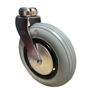 Ruota Pneumatica 200x50 mm in Acciaio Inossidabile con Inserto a Bullone per Carrello Utilitario - Product Image 1