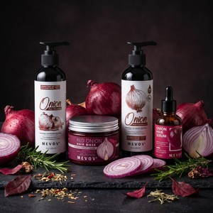 Kit de Soins Capillaires à l'Oignon Rouge pour Cuir Chevelu Irrité, Traitement Naturel <span class=keywords><strong>Anti</strong></span>-<span class=keywords><strong>Chute</strong></span> et Favorisant la Croissance, Marque Privée, Shampoing et Après-Shampoing - Product Image 6