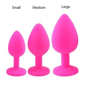 Set di 3 Plug Anali in Silicone Morbido Nero, Dilatatori Anali e Vaginali, Giocattoli Sessuali per Adulti - Product Image 6