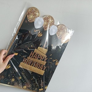 Nuova Biglietto d'<span class=keywords><strong>Auguri</strong></span> Minimalista a Forma di Libro Gigante Nero e Oro per <span class=keywords><strong>Compleanno</strong></span>, con Messaggio Commemorativo, per Spedizioni Transfrontaliere - Product Image 6