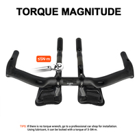Manillar Integrado TOSEEK de Una Pieza para Triatlón, 31.8mm 340mm, Barra TT para Bicicleta de Carretera, Componentes para Bicicleta de Contrarreloj