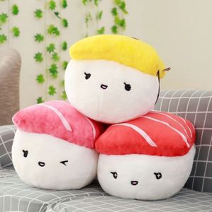 Coussin de voyage chauffe-mains en peluche Kawaii, design dessin animé boule de riz japonaise, simulation de nourriture, jouet en peluche animal - Product Image 4