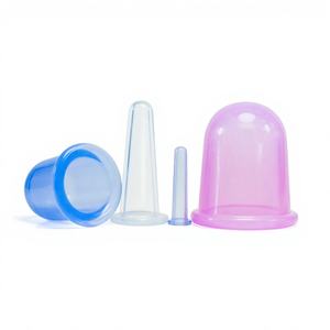 Coupes de massage en silicone anti-cellulite pour le <span class=keywords><strong>visage</strong></span> et le corps, ensemble de ventouses à aspiration sous vide, masseur facial - Product Image 6