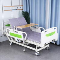 Lit d'hôpital électrique multifonction 0-80 °   Lit vertical électrique avec réglage latéral et rotation des jambes pour personnes âgées alitées
