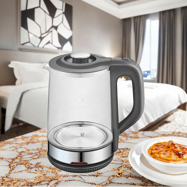 Factory Price KE04007 Electric Smart Glass Stainless Steel Tea Kettle with Temperature Control for Household Use