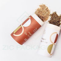 Récipient à poudre écologique Boîte d'emballage en carton cylindre rond en papier tube pour aliments