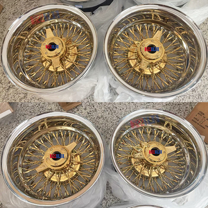 Jantes à rayons KELUN BRAND WHEEL 5x114.3 13x7 Chrome Or - Product Image 4