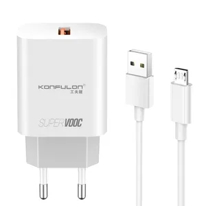 Konfulon xu hướng sản phẩm 2024 New arrivals sạc nhanh USB cung cấp điện 9V 2.25A 12V 1.67A EU chúng tôi cắm sạc tường Du lịch