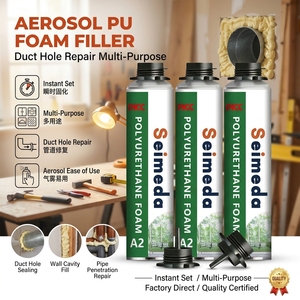 Mousse de polyuréthane aérosol à prise instantanée, mastic expansif pour la réparation des trous de conduits, multi-usages, pour projets industriels et de bricolage - Product Image 1