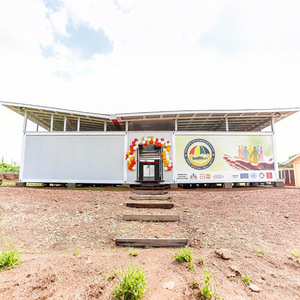 บ้านคอนเทนเนอร์ทรงสี่เหลี่ยมผืนผ้าสำหรับโรงเรียน ดีไซน์มินิมอล ระบายอากาศได้ดี ความหนาตามมาตรฐาน - Product Image 1