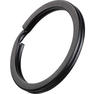 Anillo Llavero Metálico Plano Negro Liso de 30mm / Llavero Redondo Táctico para Bolsa de Juguetes, Botella de Agua, Anillo Colgante, Accesorio Mosquetón para Exteriores - Product Image 5