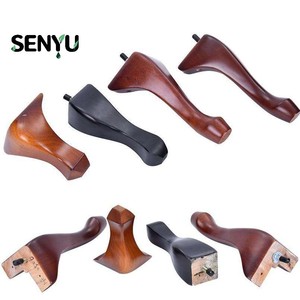 Patas de Muebles de Madera Estilo Queen Anne SENYU, Patas Curvas para Sofá, Cama o Mesa con Pernos Metálicos - Product Image 2