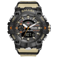Jam Tangan Sport Diver Pria SMAEL 8040 Quartz Digital Movement 5ATM Tahan Air Luminous Chronograph Alarm Stop Watch