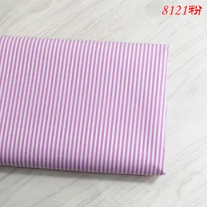 Nhà Máy Bán Hàng Trực Tiếp Tốt Sọc Vải 230gsm CVC 80% Bông 20% Polyester Sợi Nhuộm Dệt Kim C Vải Cho Áo Đầu Vải