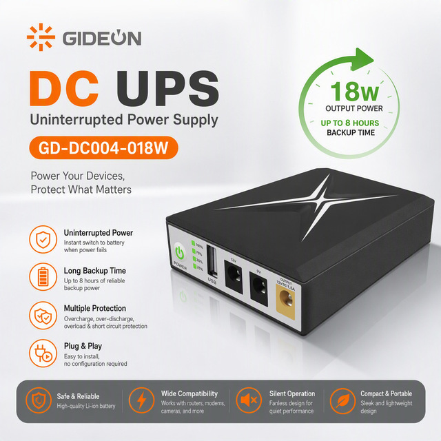Wholesale Price DC Mini UPS 18W Output with 10400mAh Lithium Battery DC Power Backup for Router CCTV Camera