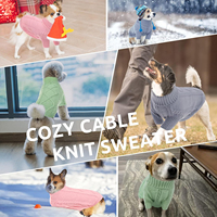 Fabricante de Ropa para Perros OEM ODM Directo de Fábrica, Suéter Personalizado para Perros Pequeños, Tejido, Cálido, Ecológico, de Poliéster Estampado para Invierno
