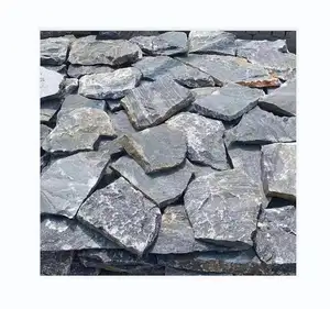Piastrelle stile casuale pietra naturale grigio scuro piastrelle sciolte per la pavimentazione a terra