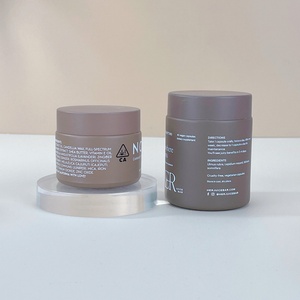 Customized 50g Glass Jar Matte Frosted Skin Care 1.7oz Face Cream Glass <b>Container</b> Jar Bottle for Cosmetic Packaging With Lid - Product Image 5