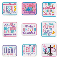 Patchs thermocollants brodés chrétiens, versets bibliques, citations inspirantes sur la foi, badges appliqués pour vestes, chapeaux, vêtements, DIY, vente en gros