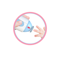 Coupe-ongles électrique pour bébé à lumière LED, sûr, doux et silencieux, lime à ongles pour bébé, manucure apaisante nocturne