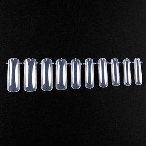 SunelPort Nail Art 100 ADET Ultra-ince Şeffaf PMMA Kristal Zırh Kare Kutulu Parmak Hızlı Kağıtsız Destek Uzatma Kalıbı - Product Image 2