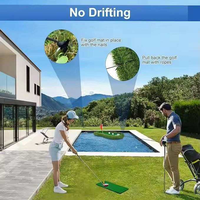 Tapis de golf flottant pour piscine, en gazon artificiel, avec drapeau et coupelle, pour jeu de golf extérieur