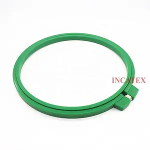 Good Quality Tajima Flat Embroidery Machine Spare Parts Plastic Round Frame Hoop 180mm Diameter Green