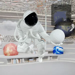 유리 섬유 도매 만화 현대 창조적 인 장식 유리 섬유 우주 비행사 동상 조각
