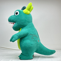 Déguisement de mascotte dragon dinosaure gonflable personnalisé 2m/2.6m Barney Macotte Cosplay Noël Halloween pour adulte