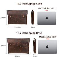 Prix usine 16 pouces Durable en cuir véritable mallette pour ordinateur portable Macbook Pro 16 Air M2 M1 OEM PC étui de transport CF3028