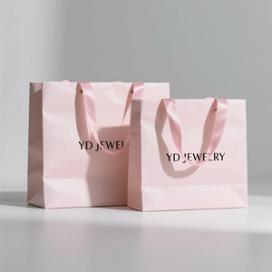 Sac à bijoux miniature rose mignon avec logo et boîte d'emballage assortie pour petits cadeaux de bijoux - Product Image 3