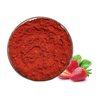 Poudre de fruit de fraise lyophilisée biologique de haute qualité poudre de saveur de fraise poudre de fraise