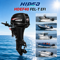 Moteur hors-bord marin Hidea HDEF40 FEL-T EFI 40 CV, 3 cylindres, 4 temps, refroidissement par eau, pour bateau de patrouille et bateau de plaisance
