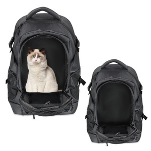 Large Multifunctional Pet Backpack <strong>Wheels</strong> for Dogs-Portable Closure-Free Oxford Cloth <strong>Rucksack</strong> Factory Direct Outdoor Dog - Product Image 3