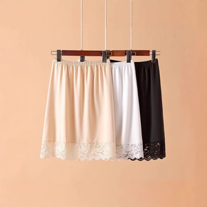 European and American style anti-seepage <b>lace</b> base layer anti-exposure midi skirt A-line skirt women's short skirt base layer - Product Image 4