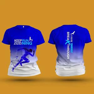 T-shirt de sport personnalisé Dry Fit pour marathon, sublimation intégrale, col rond technique, unisexe, t-shirt de course, t-shirt de running - Product Image 4