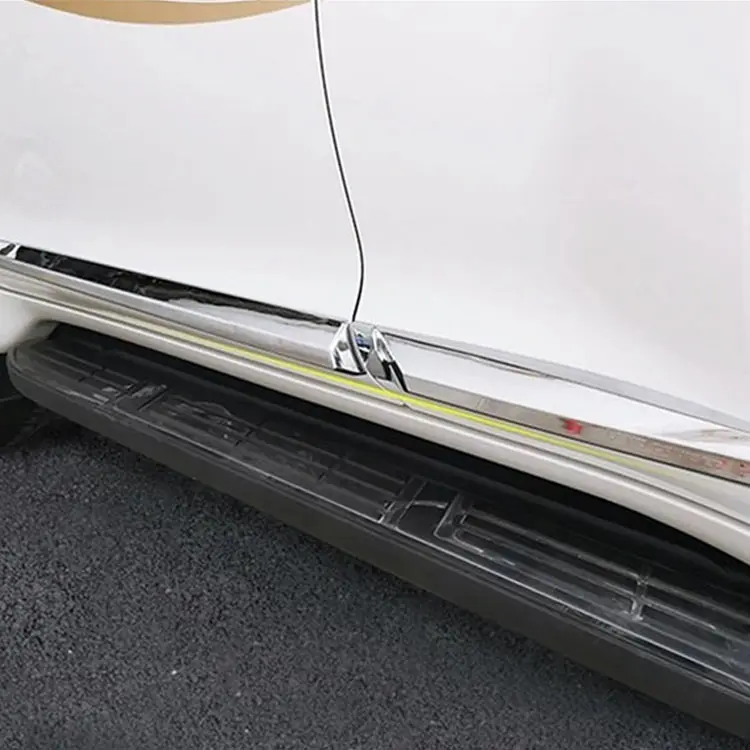 Car Accessories ABS Chrome Car Body Kits Side Door Moulding Cover Trim For 18-21 Prado Exterior