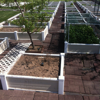 Vente en gros de lits de jardin surélevés résistant aux UV pots de fleurs en plastique PVC jardinières à bas prix