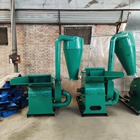 Broyeur à marteaux électrique SURRI pour bois avec cyclone, déchiqueteuse de coques de noix de coco, capacité 2T/H, 380V triphasé