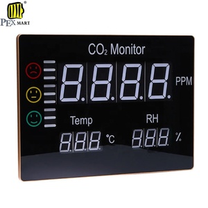 Monitor LCD grande para medir CO2, analizador <span class=keywords><strong>de</strong></span> Gas, montaje en pared, Detector <span class=keywords><strong>de</strong></span> temperatura RH CO2 - Product Image 1