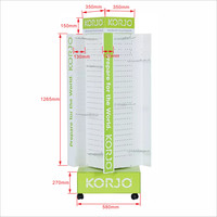 Vente en gros de promotion personnalisée panneau perforé rotatif en métal présentoir en métal avec roues