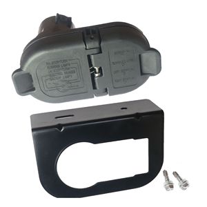 Trailer Socket FU5Z-14489-A 4-Pin 7-Pin Connector With Mounting <b>Bracket</b> IP66 <b>Black</b> Plastic - Product Image 5