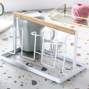Modern Stainless Steel <b>Wall</b>-Mounted Non-Folding Portable Kitchen <b>Storage</b> Rack with Single Tier for Cup Holder Wine Glass Drain - Product Image 4