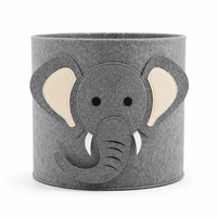Panier de rangement en feutre pour enfants avec motif de tigre mignon, idéal pour la chambre d'enfant, la chambre à coucher et la salle de jeux