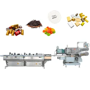 Fully automatic multi function wrapped candy square small packing machine for chocolate