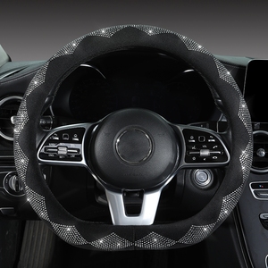 Protection de <span class=keywords><strong>volant</strong></span> de voiture en forme de D avec décoration unique en strass - Product Image 2