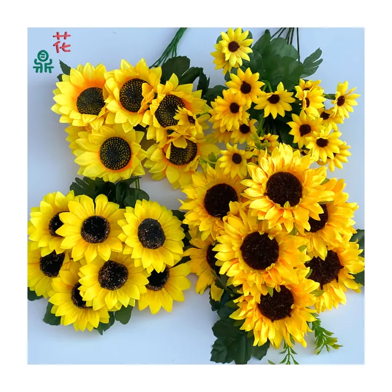 High Quality Sunflower Commercial Mei Chen Layout Artificial Flowers Engineering Outdoor Landscape Silk Flowers